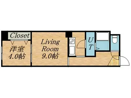 パークヒルズ中央12(1LDK/8階)の間取り写真