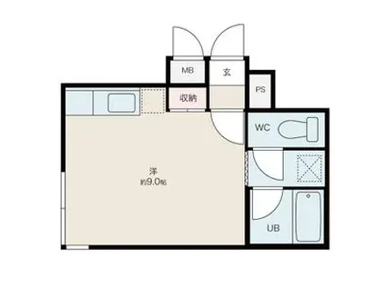ローヤルハイツN432(ワンルーム/2階)の間取り写真
