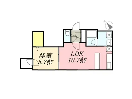 グランディーヴァ(1LDK/5階)の間取り写真