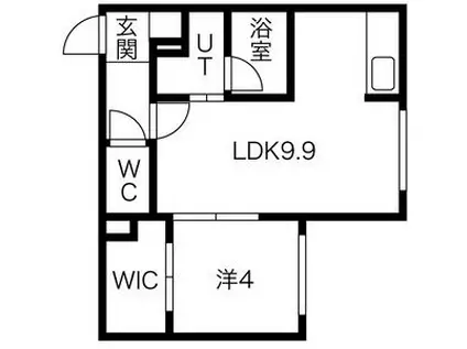 BUONA FORTUNA(1LDK/3階)の間取り写真