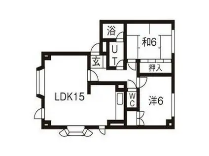 グロワール22(2LDK/2階)の間取り写真