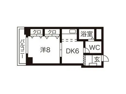 メゾン・25(1DK/2階)の間取り写真