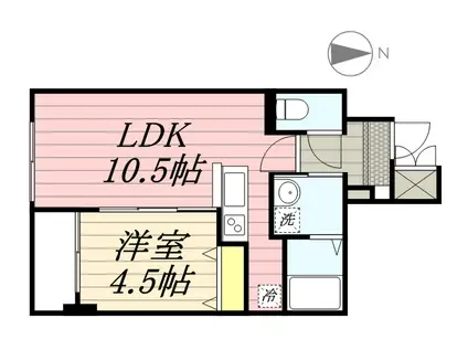 フランセレジデンシアリシェス南麻生(1LDK/7階)の間取り写真