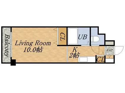 メゾン・ド・ヴィレ北23条(1K/3階)の間取り写真