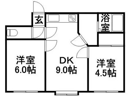 東和ハイツ(2DK/3階)の間取り写真