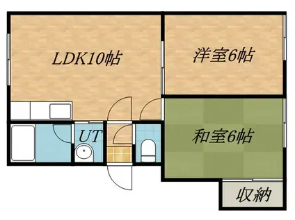 メゾンドール44(2LDK/3階)の間取り写真