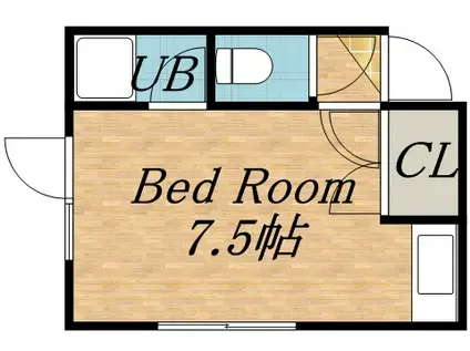 クルーズハウス元町(ワンルーム/2階)の間取り写真