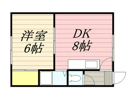 ウルスデポットN18(1LDK/2階)の間取り写真