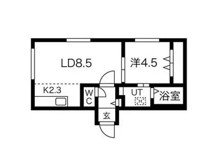 SOLARE(1LDK/4階)の間取り写真