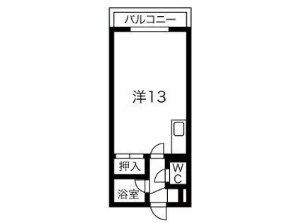 ホワイトパレス(ワンルーム/4階)の間取り写真