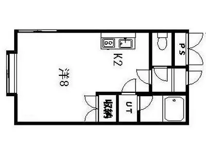 ラリューシュ新道東(ワンルーム/1階)の間取り写真