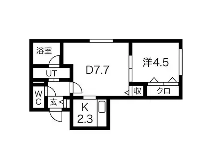 TIAMO ASABU (1LDK/3階)の間取り写真