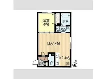 FUTABA SQUARE N21(1LDK/3階)の間取り写真