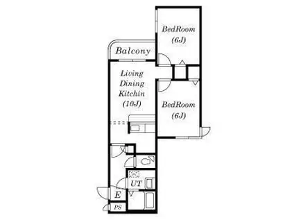 ラフィナート北18条(2LDK/2階)の間取り写真