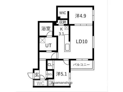 LEIALII511(2LDK/2階)の間取り写真