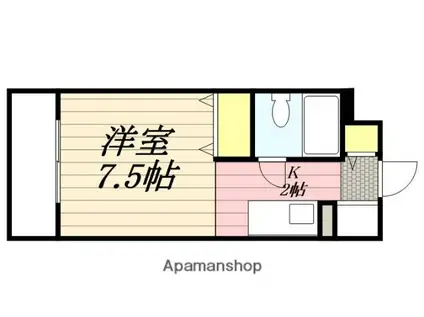 メゾン・ド・ウルス(ワンルーム/3階)の間取り写真