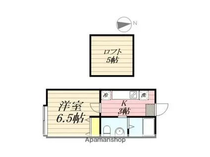 COMPARTMENT環状通(1K/2階)の間取り写真