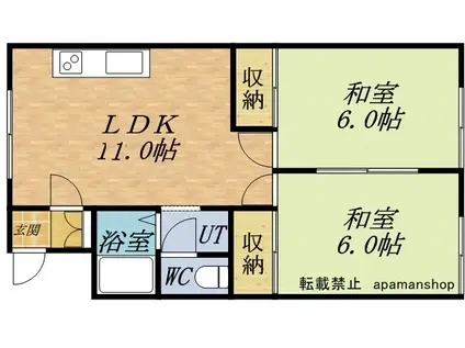 ネクサス長橋(2LDK/1階)の間取り写真