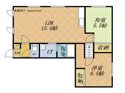サンハイム奥沢(2LDK/2階)の間取り写真