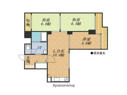 マリンハイム(3LDK/6階)の間取り写真