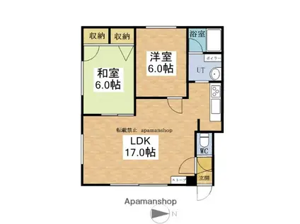 アーバンライフ(2LDK/3階)の間取り写真