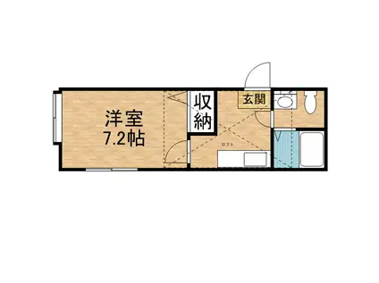 エターナル小樽(ワンルーム/1階)の間取り写真