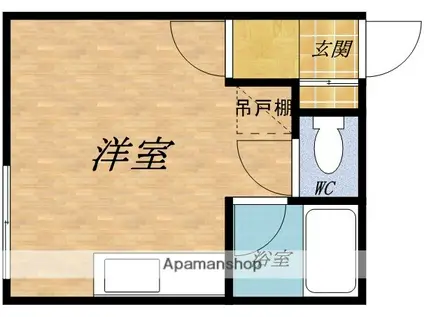 ウェーブリッチⅡ(ワンルーム/2階)の間取り写真