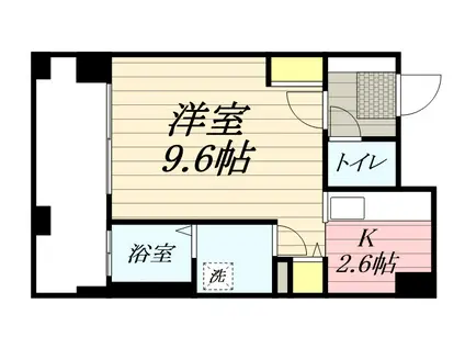 オタルベイサイドシティ8棟(1K/10階)の間取り写真