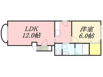 ヴィラ・マーレ(1LDK/1階)の間取り写真