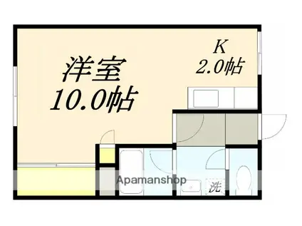 シルバニアコート緑(1K/2階)の間取り写真