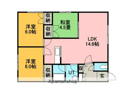 メゾンリバージⅠ(3LDK/2階)の間取り写真