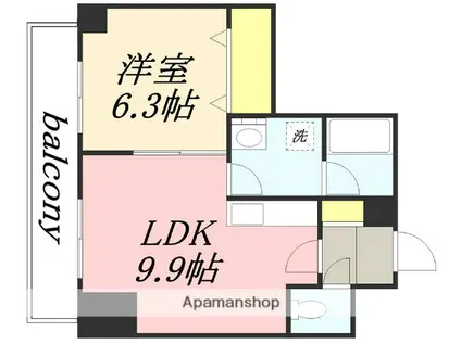 メゾン・ド・アラカルト稲穂(1LDK/1階)の間取り写真