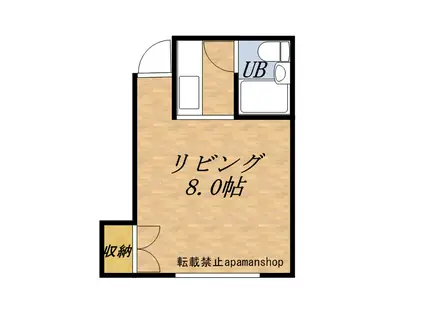 木村荘(ワンルーム/2階)の間取り写真