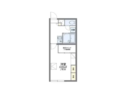 レオパレスHLILAC(1K/2階)の間取り写真