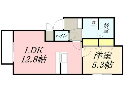 LAFONTE(1LDK/2階)の間取り写真