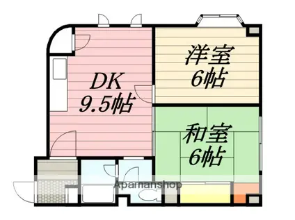 桜セカンドビルディング(2LDK/2階)の間取り写真