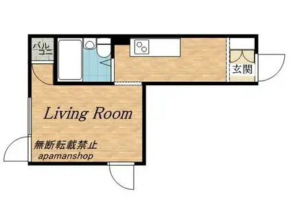 NICO(ワンルーム/2階)の間取り写真