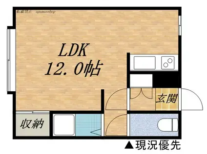 メゾンエル5(1K/1階)の間取り写真