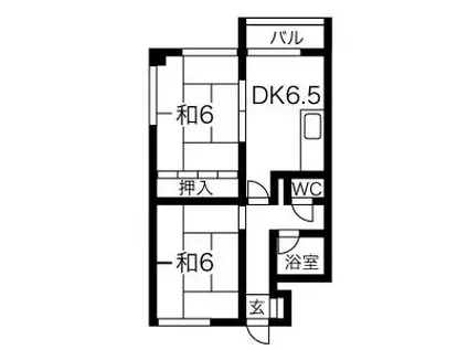 パークマンション(2DK/3階)の間取り写真