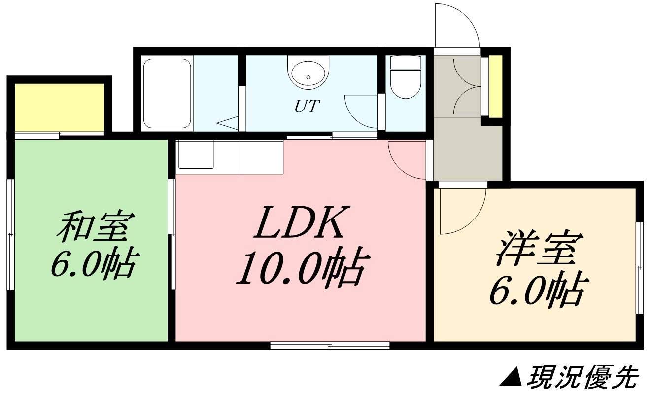 レジデンスエイト(2LDK/3階)の間取り写真