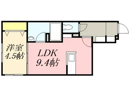 FARANDOLE南小樽(1LDK/3階)の間取り写真