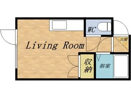 商大アビタシオン(ワンルーム/1階)の間取り写真