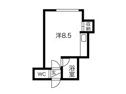 商大アビタシオン(ワンルーム/2階)の間取り写真