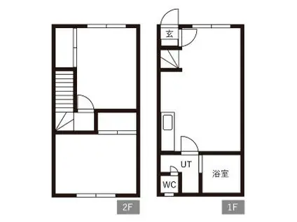 クリスタルハイムNO1(2LDK/1階)の間取り写真