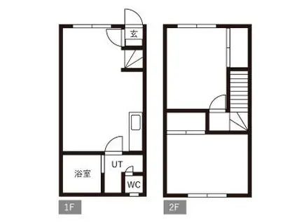クリスタルハイムNO1(2LDK/1階)の間取り写真