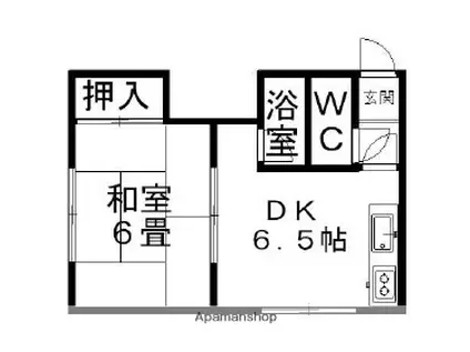 メゾン吉花(1DK/1階)の間取り写真
