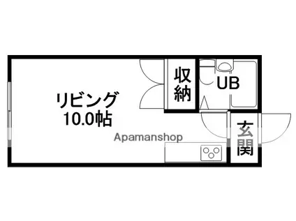 ロイヤルみどり102(ワンルーム/3階)の間取り写真
