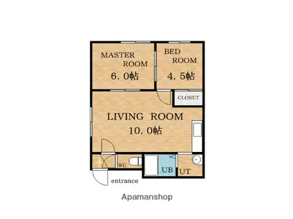シャレード藤M(2LDK/2階)の間取り写真