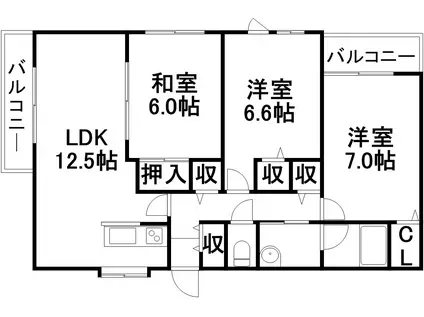 アーバンプラザSAWADA(3LDK/10階)の間取り写真