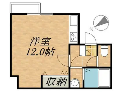 ステージノア豊平Ⅴ(ワンルーム/3階)の間取り写真